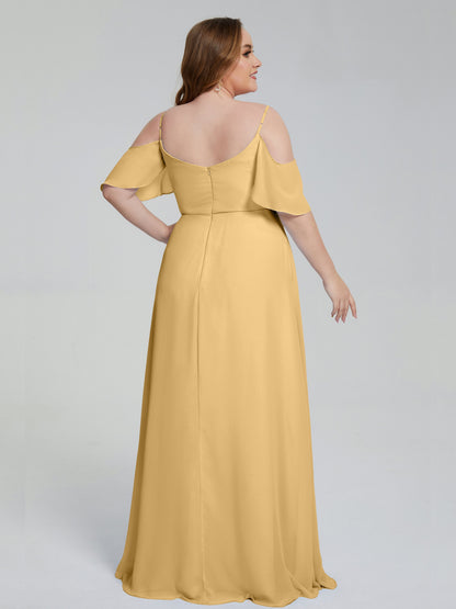 Eloise Off the Shoulder Plus Size Long Bridesmaid Dresses