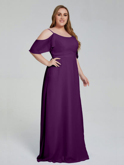 Eloise Off the Shoulder Plus Size Long Bridesmaid Dresses