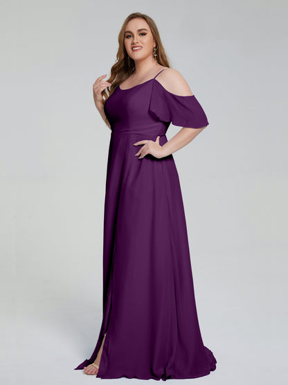 Eloise Off the Shoulder Plus Size Long Bridesmaid Dresses