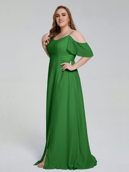 Eloise Off the Shoulder Plus Size Long Bridesmaid Dresses