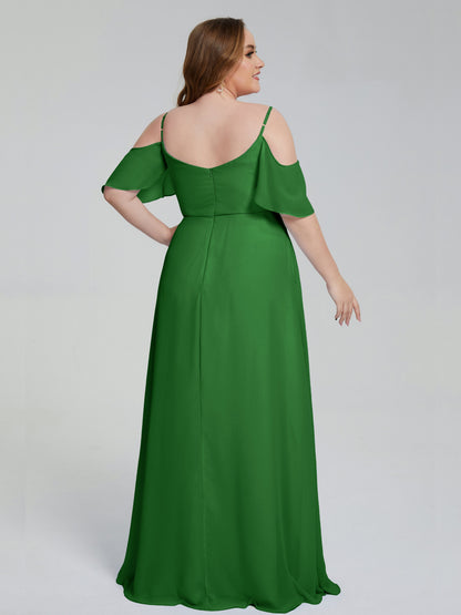 Eloise Off the Shoulder Plus Size Long Bridesmaid Dresses