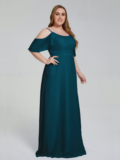 Eloise Off the Shoulder Plus Size Long Bridesmaid Dresses