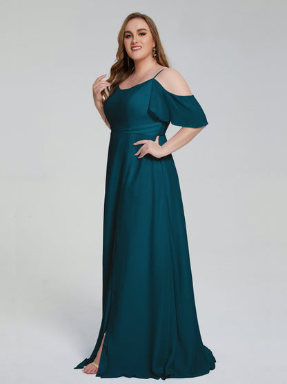 Eloise Off the Shoulder Plus Size Long Bridesmaid Dresses