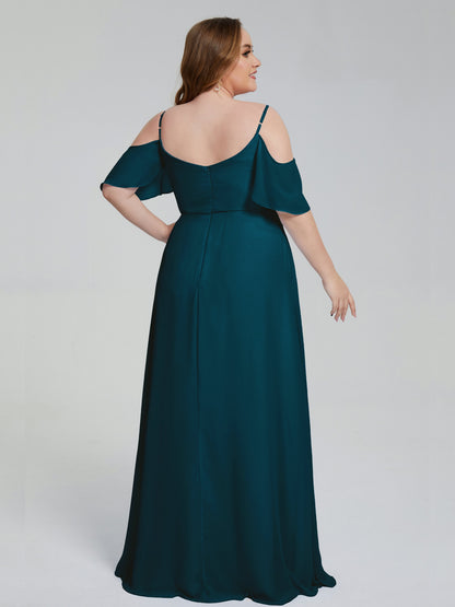 Eloise Off the Shoulder Plus Size Long Bridesmaid Dresses