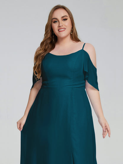 Eloise Off the Shoulder Plus Size Long Bridesmaid Dresses