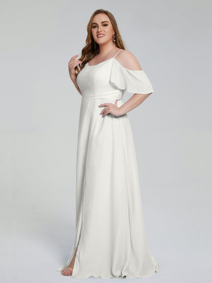 Eloise Off the Shoulder Plus Size Long Bridesmaid Dresses