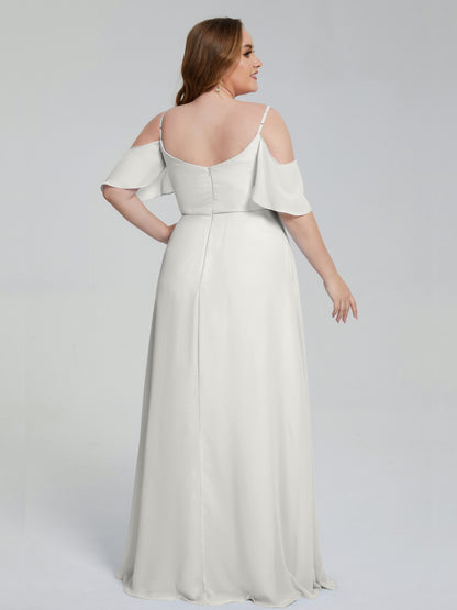 Eloise Off the Shoulder Plus Size Long Bridesmaid Dresses