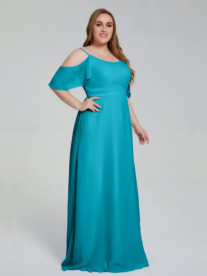 Eloise Off the Shoulder Plus Size Long Bridesmaid Dresses