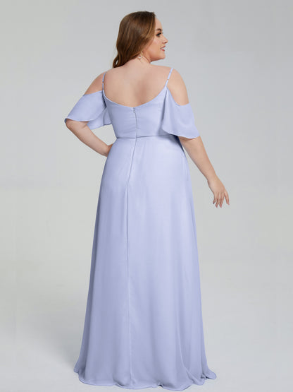 Eloise Off the Shoulder Plus Size Long Bridesmaid Dresses