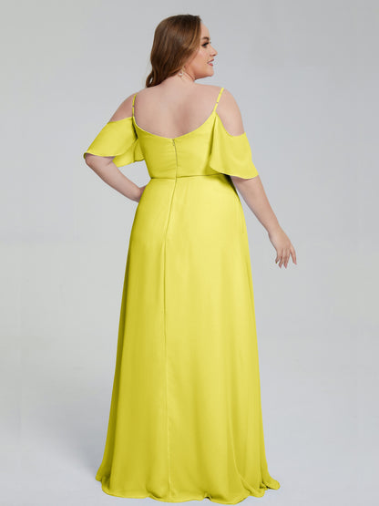 Eloise Off the Shoulder Plus Size Long Bridesmaid Dresses