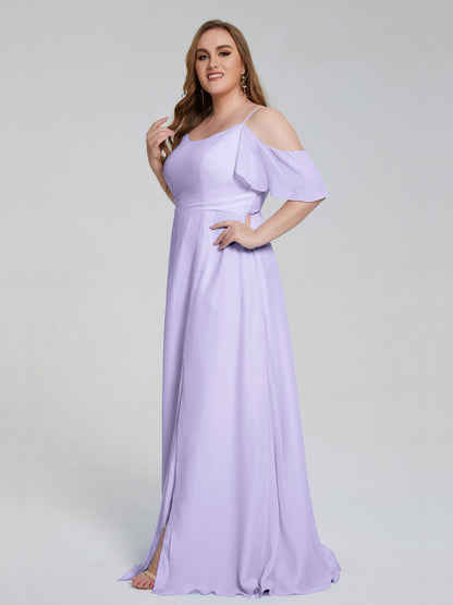 Eloise Off the Shoulder Plus Size Long Bridesmaid Dresses