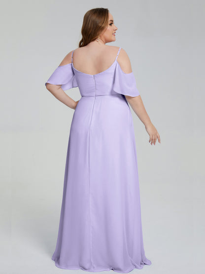 Eloise Off the Shoulder Plus Size Long Bridesmaid Dresses