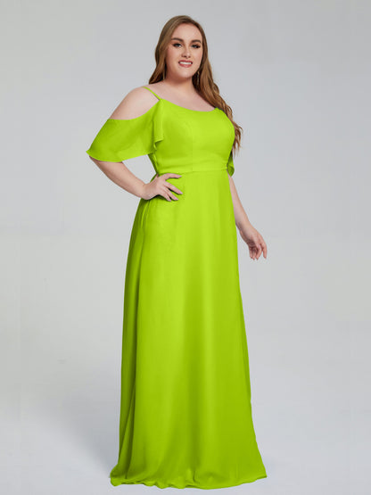 Eloise Off the Shoulder Plus Size Long Bridesmaid Dresses