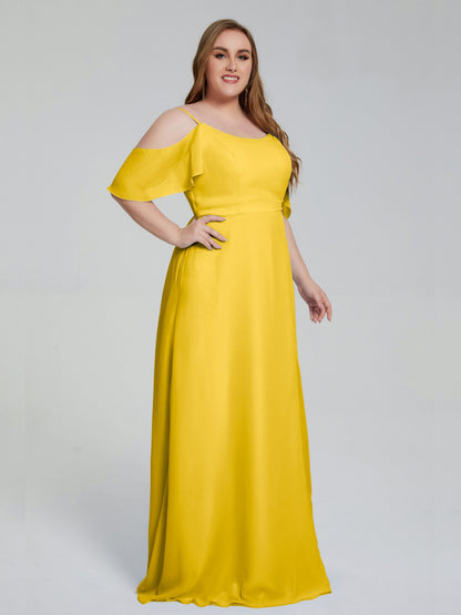 Eloise Off the Shoulder Plus Size Long Bridesmaid Dresses