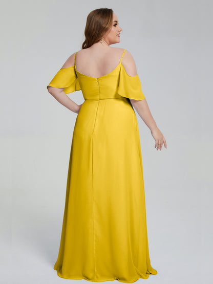 Eloise Off the Shoulder Plus Size Long Bridesmaid Dresses