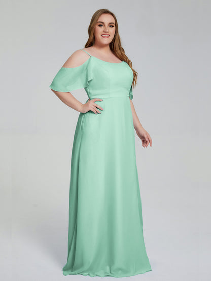 Eloise Off the Shoulder Plus Size Long Bridesmaid Dresses