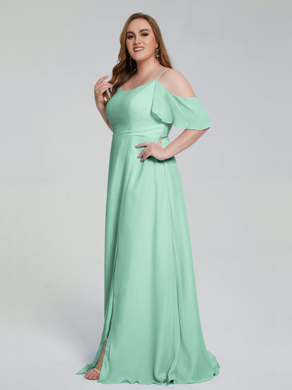 Eloise Off the Shoulder Plus Size Long Bridesmaid Dresses