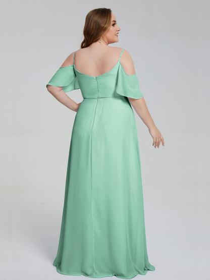 Eloise Off the Shoulder Plus Size Long Bridesmaid Dresses