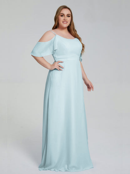 Eloise Off the Shoulder Plus Size Long Bridesmaid Dresses