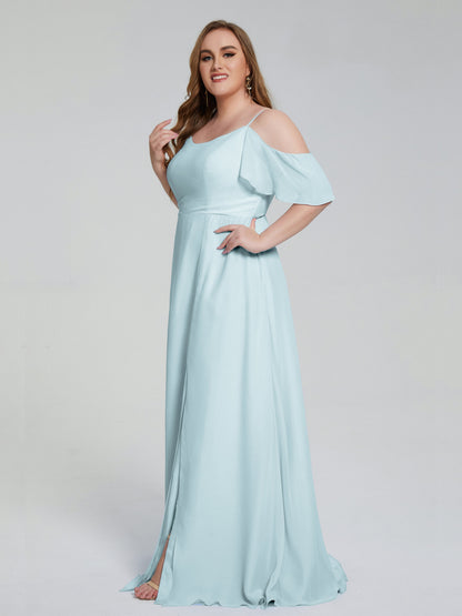 Eloise Off the Shoulder Plus Size Long Bridesmaid Dresses