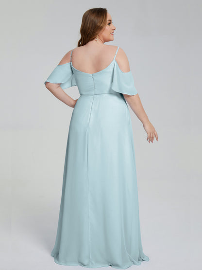 Eloise Off the Shoulder Plus Size Long Bridesmaid Dresses