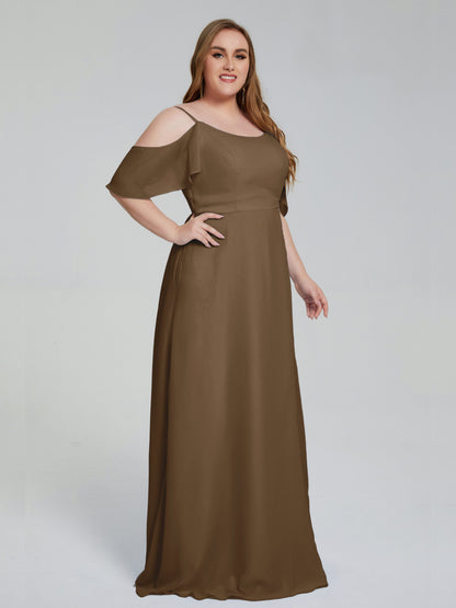 Eloise Off the Shoulder Plus Size Long Bridesmaid Dresses