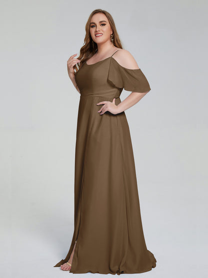 Eloise Off the Shoulder Plus Size Long Bridesmaid Dresses