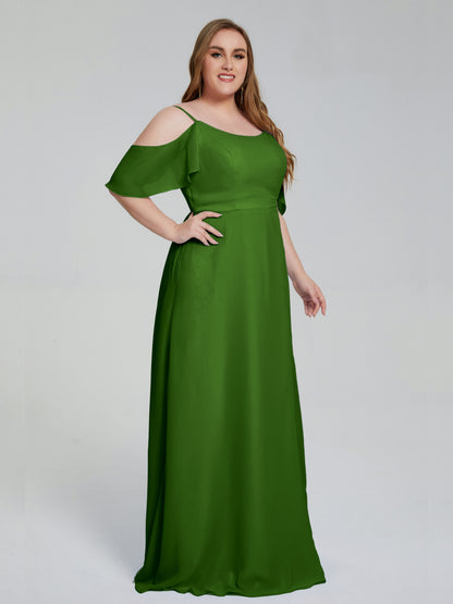 Eloise Off the Shoulder Plus Size Long Bridesmaid Dresses
