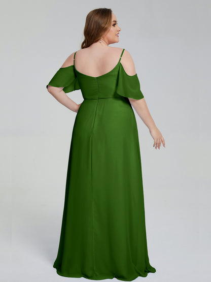 Eloise Off the Shoulder Plus Size Long Bridesmaid Dresses