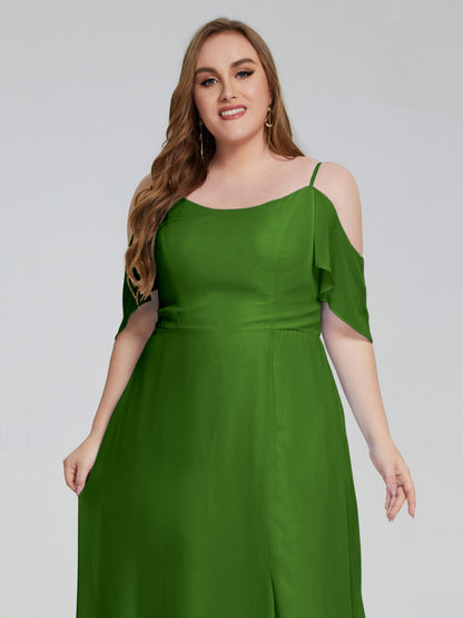 Eloise Off the Shoulder Plus Size Long Bridesmaid Dresses