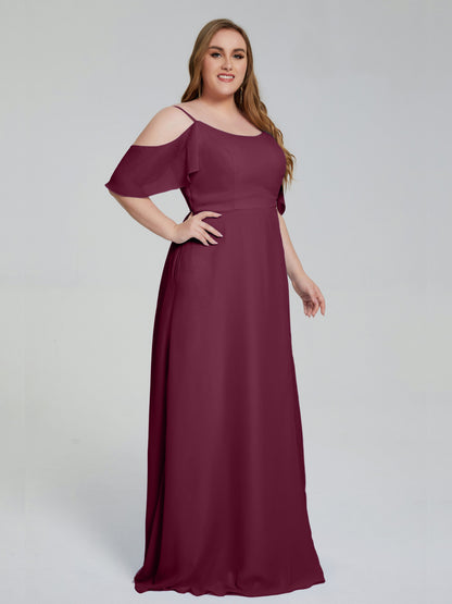 Eloise Off the Shoulder Plus Size Long Bridesmaid Dresses