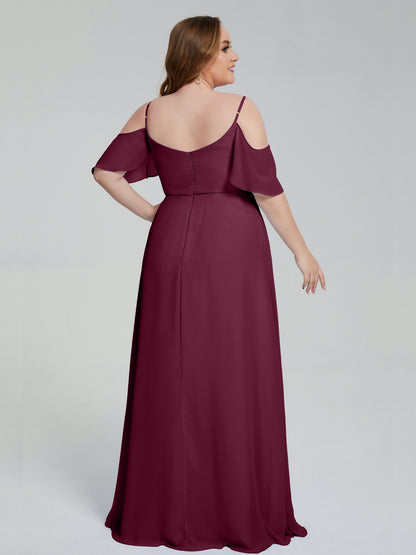 Eloise Off the Shoulder Plus Size Long Bridesmaid Dresses