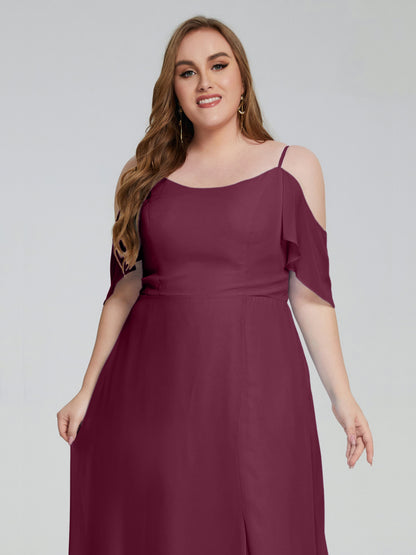 Eloise Off the Shoulder Plus Size Long Bridesmaid Dresses