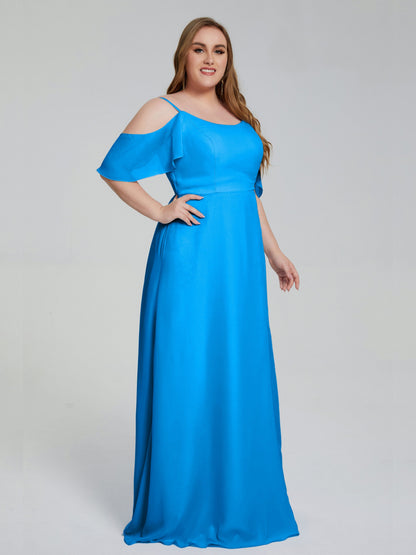 Eloise Off the Shoulder Plus Size Long Bridesmaid Dresses