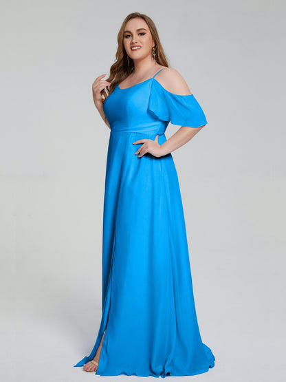 Eloise Off the Shoulder Plus Size Long Bridesmaid Dresses