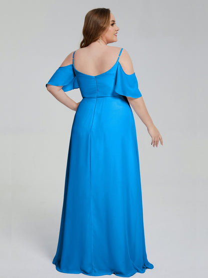Eloise Off the Shoulder Plus Size Long Bridesmaid Dresses
