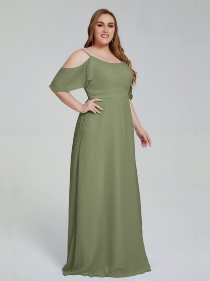 Eloise Off the Shoulder Plus Size Long Bridesmaid Dresses