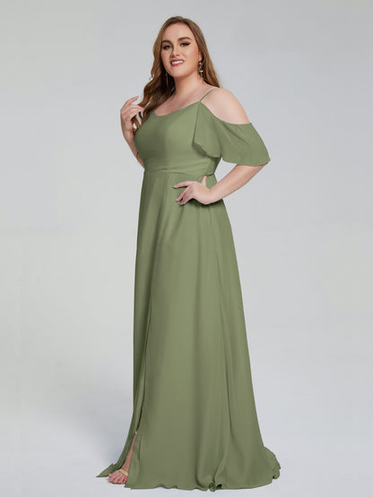 Eloise Off the Shoulder Plus Size Long Bridesmaid Dresses