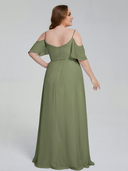 Eloise Off the Shoulder Plus Size Long Bridesmaid Dresses