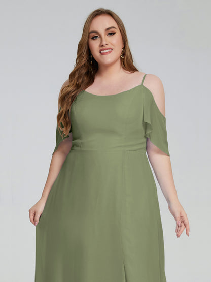 Eloise Off the Shoulder Plus Size Long Bridesmaid Dresses