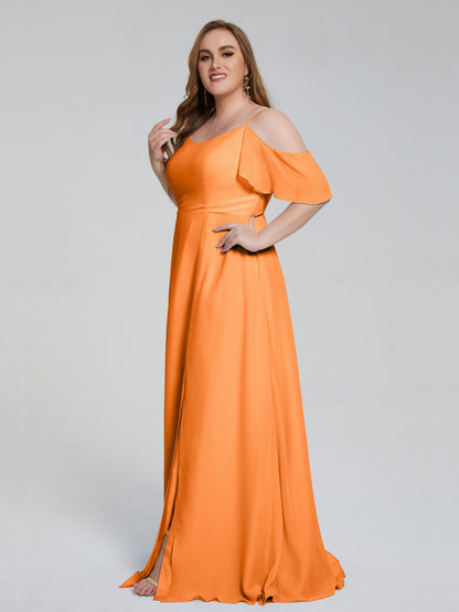 Eloise Off the Shoulder Plus Size Long Bridesmaid Dresses