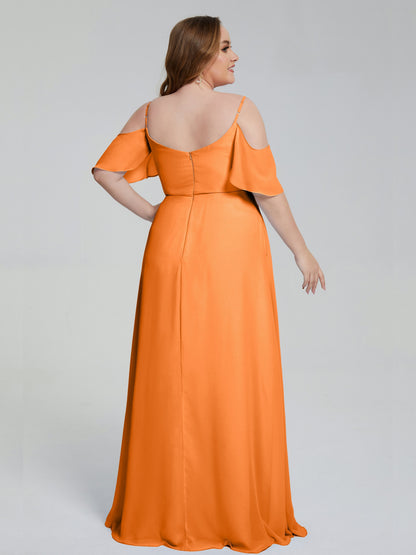 Eloise Off the Shoulder Plus Size Long Bridesmaid Dresses