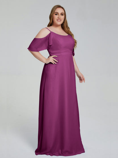 Eloise Off the Shoulder Plus Size Long Bridesmaid Dresses