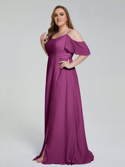 Eloise Off the Shoulder Plus Size Long Bridesmaid Dresses