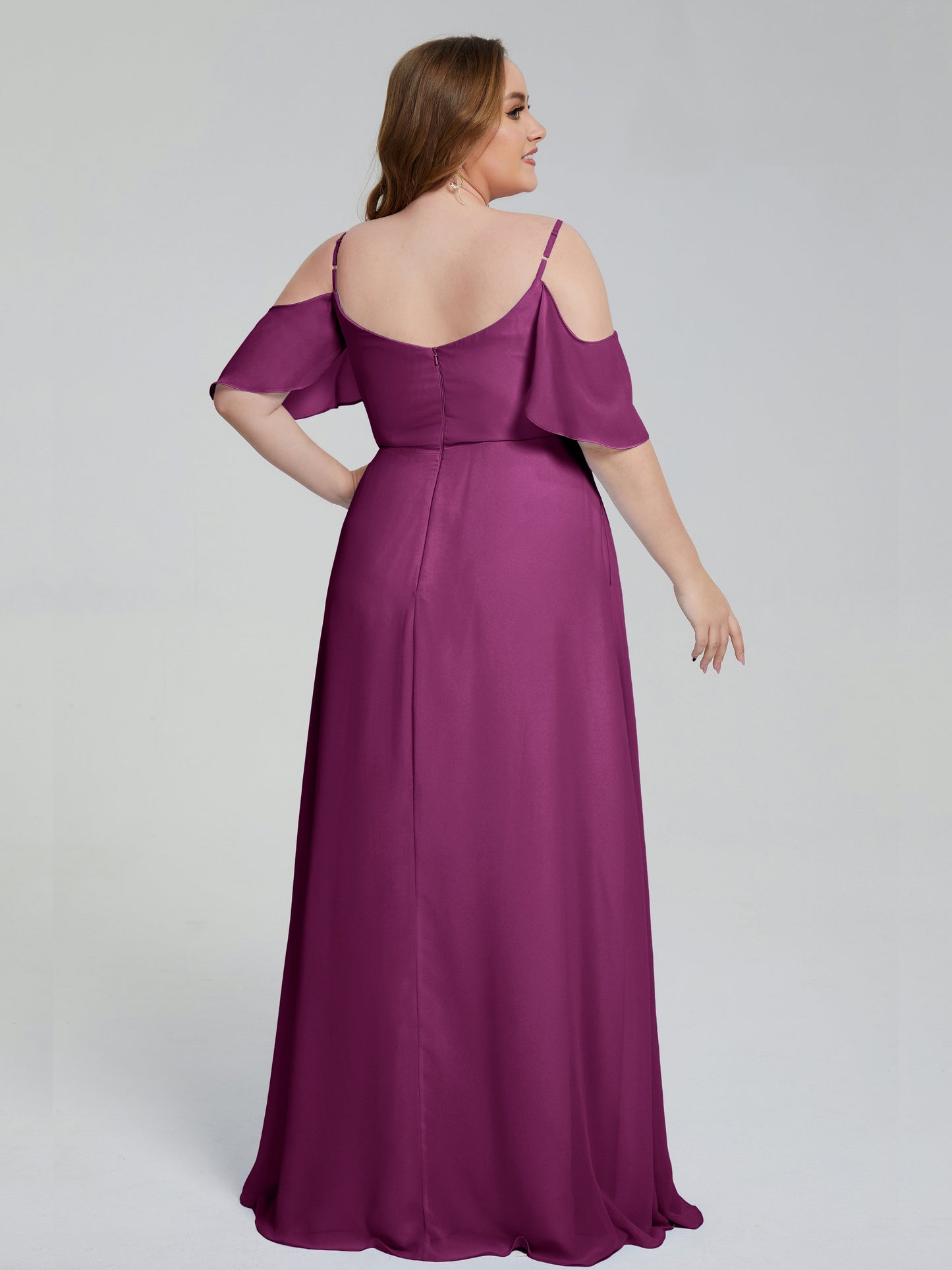 Eloise Off the Shoulder Plus Size Long Bridesmaid Dresses