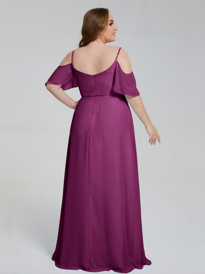 Eloise Off the Shoulder Plus Size Long Bridesmaid Dresses