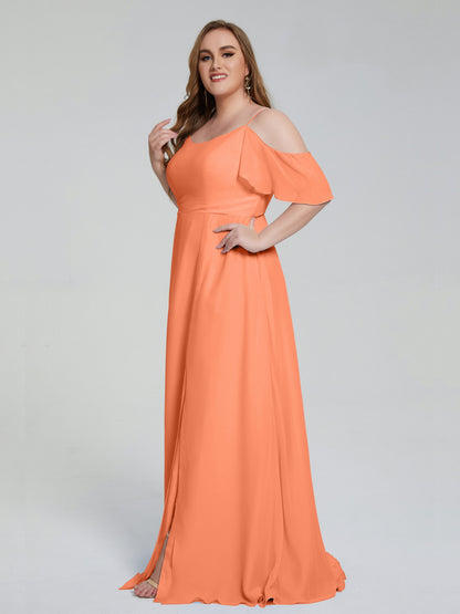 Eloise Off the Shoulder Plus Size Long Bridesmaid Dresses