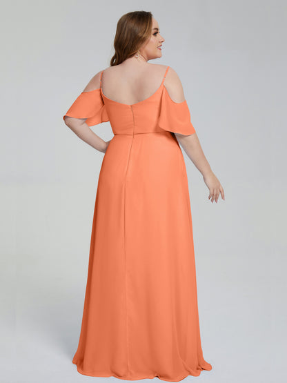 Eloise Off the Shoulder Plus Size Long Bridesmaid Dresses