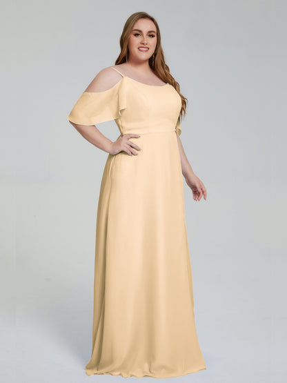 Eloise Off the Shoulder Plus Size Long Bridesmaid Dresses