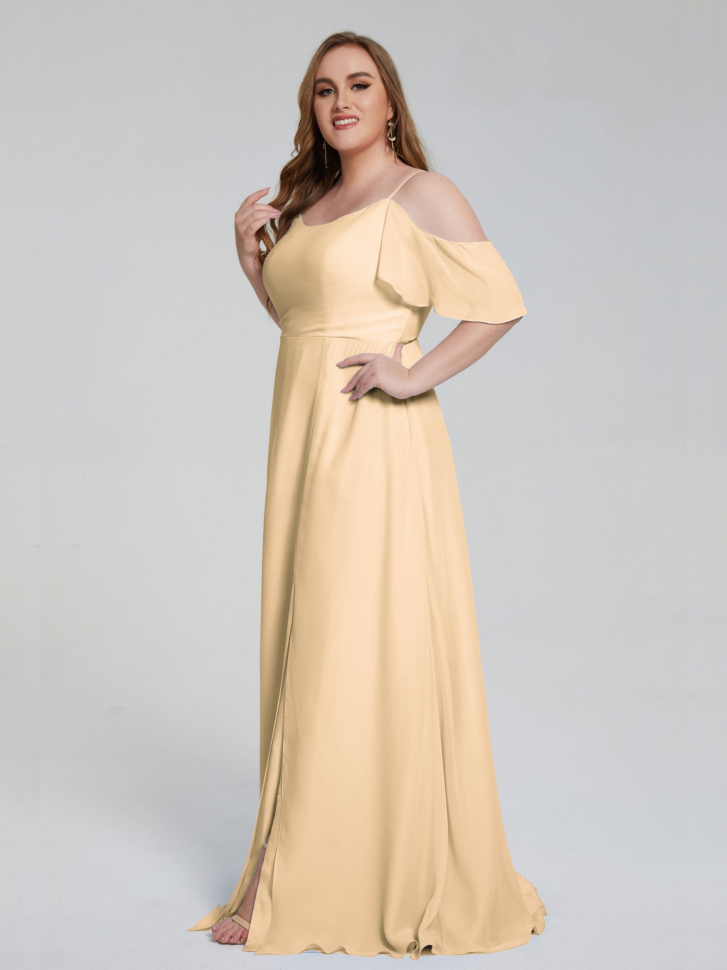 Eloise Off the Shoulder Plus Size Long Bridesmaid Dresses
